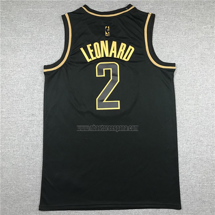 Camiseta Golden Edition Los Angeles Clippers Kawhi Leonard NO 2 Negro